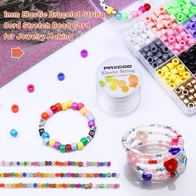 Paxcoo Elastic Bracelet String Cord Stretch Bead Cord - Image 5