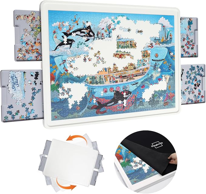 Playboda 1500 Pieces Rotating Plastic Puzzle Board by PLAYBODA