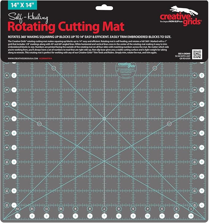 Creative Grids Self Healing Rotating Rotary Cutting Mat 14in x 14in - Image 2