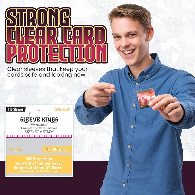 Sleeve Kings Standard Card Sleeves – 110 Count, Medium Square Size, Compatible - Image 2