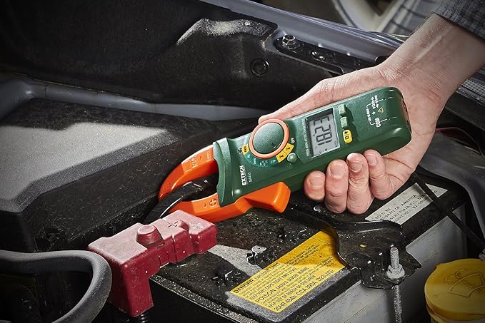 Extech MA445 400A True RMS AC/DC Clamp Meter with NCV Detector, 1.2" Jaw Opening, Backlit Dual Display, 40,000 Count Multimeter, Inrush Current, Frequency, Duty Cycle, Diode & Continuity Tester