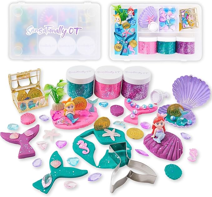 Sensationally OT Mermaid Sensory Dough Kit Non-Toxic Dough by SensationallyOT