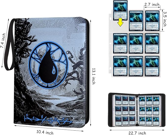 9 Pocket Card Binder, 720 Double Sided Pocket Trading Card Binder, Premium PU - Image 2