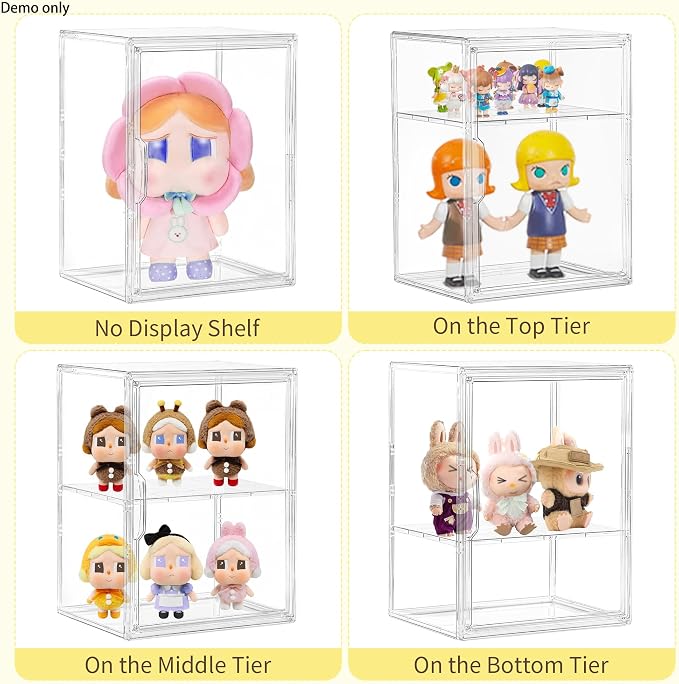 LXLXXL 2 Tier Stackable Shelf Acrylic Display Case - Image 3