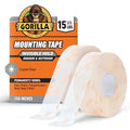 Gorilla Invisible Hold Mounting Tape, Holds up to 15 lbs, Permanent Bond by Gorilla