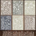 6-Piece Wildflower Stencil for Painting by XIAOSHAN