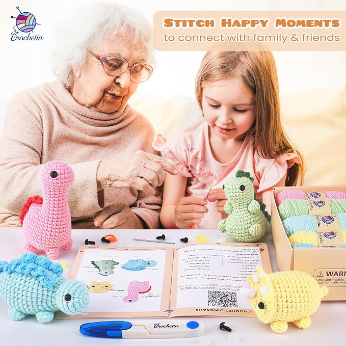 Crochetta Crochet Kit for Beginners, Crochet Starter Kits for Adults, Amigurumi - Image 3