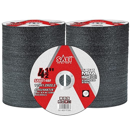SALI 200 Pack Cut Off Wheel 4 1/2 Inch Cutting Wheels 4-1/2" x 3/64" x 7/8" Professional Cutting Stainless Steel, Angle Grinder Cutting Wheel,Cutting Discs with Aggressive Cutting Upgrade (4.5in, 200)