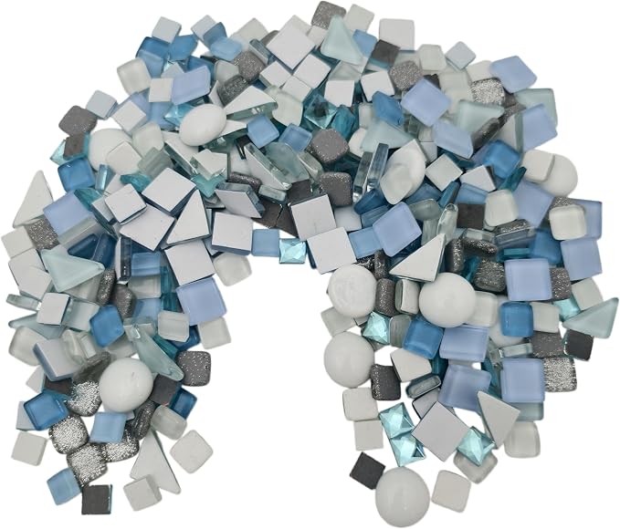 1.1LB Mixed Color Irregular Crystal Mosaic Tiles, Tiny Mini Mosaic Tile DIY - Image 9