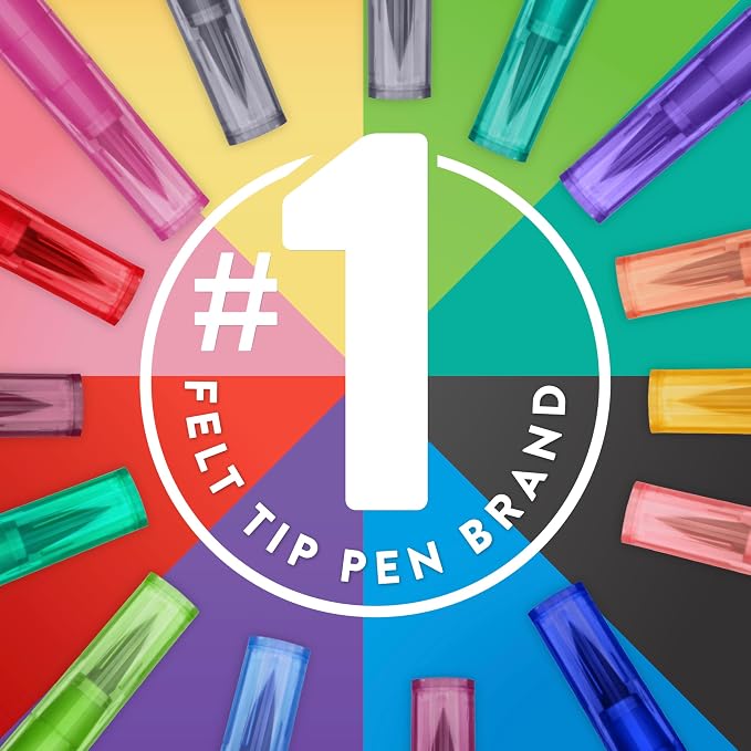 Paper Mate Flair DUAL Felt Tip Pens, Brush and Medium Tips, Note-Taking - Image 3