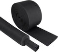 Black 2:1 Ratio Automotive Heat Shrink Braided Sleeving,Wear-Resistant Flat Woven Shrinkable Sleeve Fabric Car Cable Wires Hoses Protection (2''-50ft)