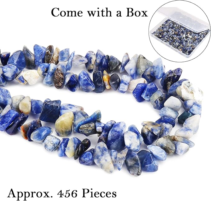 456 PCs Natural Chip Stone Beads, 5-8mm Irregular Multicolor Gemstones Loose - Image 4