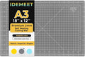 Premium Self Healing Cutting Mat 18'' x 12'', A3 Non-slip Sewing Mat by IDEMEET