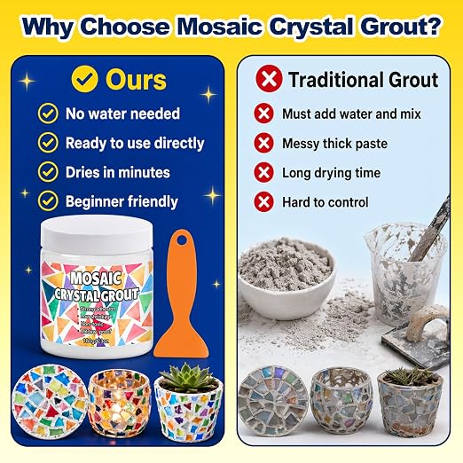 Mosaic Crystal Grout, Mosaics Tile Tools, Mosaic Tile Accessories – Essential - Image 4