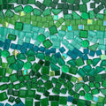 LITMIND 1.1LB Green Mixed Irregular Crystal Glass Mosaic Tiles by LITMIND