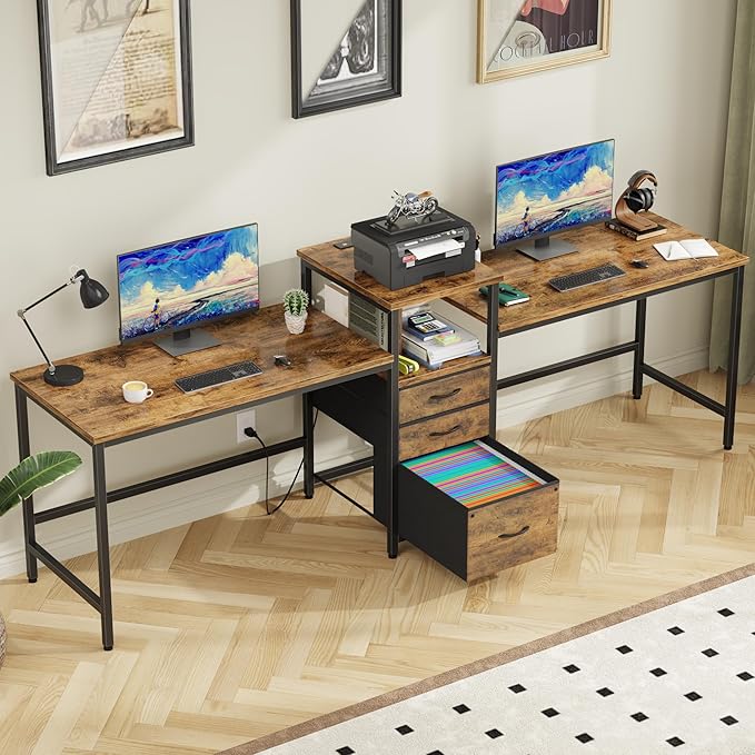 GYIIYUO 93'' Two Person Desk by GYIIYUO