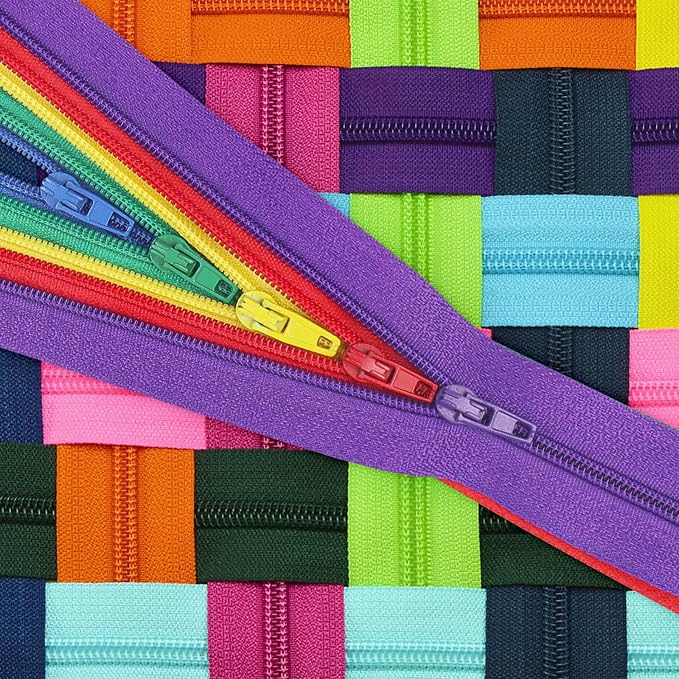 Zippers for Sewing, DOITEM 24 pcs 50cm/20 Inch Multicolor Nylon Coil Zippers - Image 7