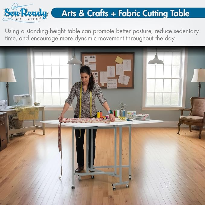 Sew Ready Folding Craft & Cutting Standing Table - Image 4