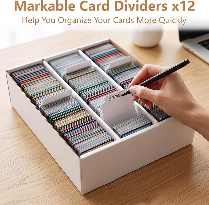 RLAVBL 1 Pack Trading Card Storage Box, Cardboard Card Boxes 2700 Count | - Image 3