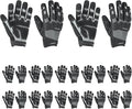 HANDLANDY Mens Work Gloves Touch screen, Utility Mechanic Gloves, Flexible Breathable Fit- Padded Knuckles & Palm