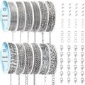 Necklace Chain for Jewelry Making, 95.1 Feet 12 Rolls Stainless Steel Jewelry by Ecoofor