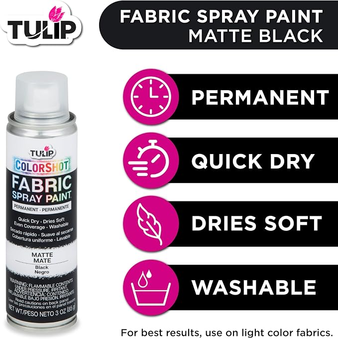 Tulip ColorShot Instant Fabric Spray Paint, Permanent Color Spray-On Fabric - Image 2