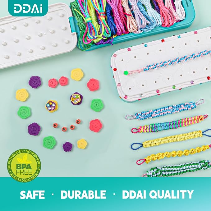 DDAI Bling Bracelet Kit for Girls Age 7-12 – Sparkly Friendship Craft Set - Image 9