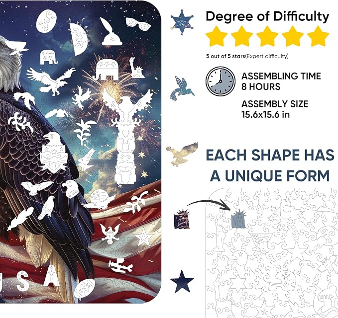 Reouinty 500 Pieces Wooden Puzzle - Image 3