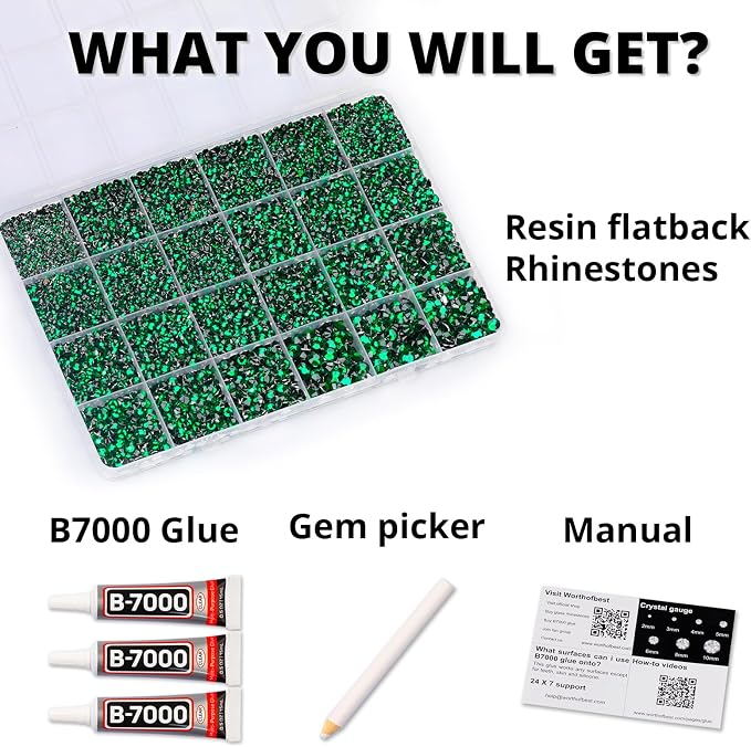 33000Pcs Emerald Green Rhinestones - Image 2