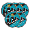 7-1/4 Inch Miter/Table Saw Blades 5pcs, 60 Teeth ATB TCT Fine Finish Wood Cutting Circular Saw Blade with 4/5 Inch Arbor