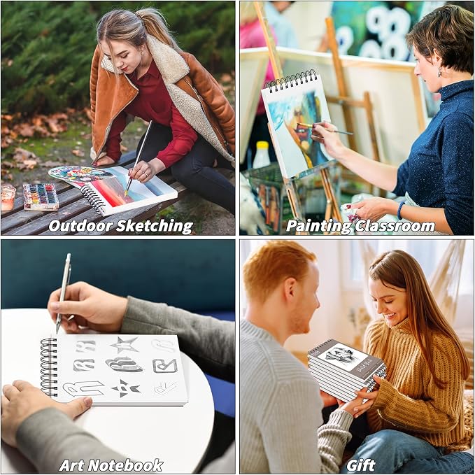 20 Pack 800 Sheets Heavyweight Sketchbook 5.5" x 8.5" 200GSM Very Thick Mixed - Image 7