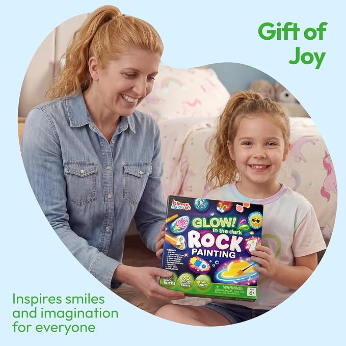 Rock Painting Kit- Glow in The Dark Rock Kit, Arts and Crafts - Image 7