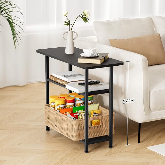 SLEEPING LAMB Side Table for Living Room, 3-Tier End Table for Small Space - Image 4