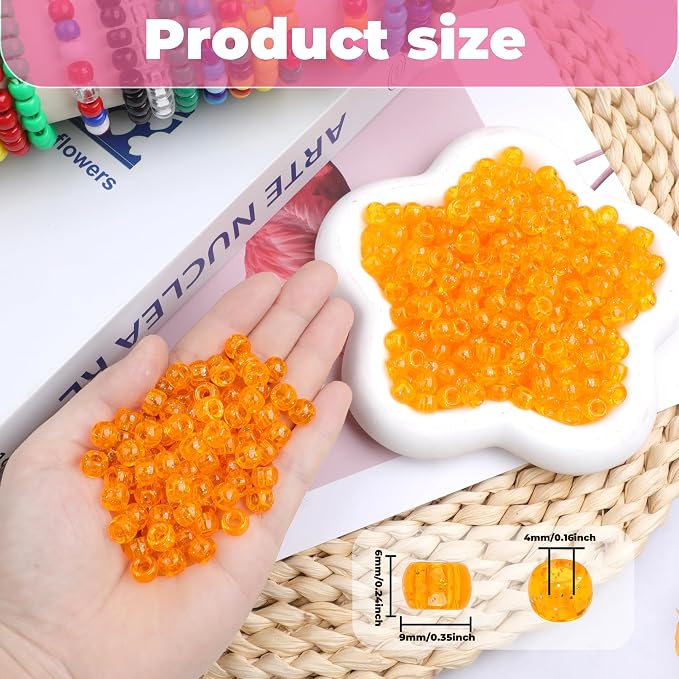 Plastic Pony Beads, for Bracelet, Hair Braiding, Friendship Bracelets, Jewelry - Image 2