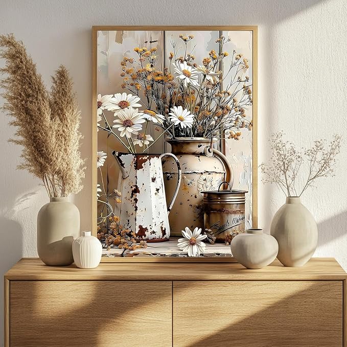 Flowers Paint by Numbers Kit for Adults, Daisy Paint by Numbers Kit for Adults - Image 2