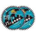 5-1/2 Inch Miter/Table Saw Blades 2pcs, 48 Teeth ATB TCT Fine Finish Wood Cutting Circular Saw Blade with 5/8 Inch Arbor
