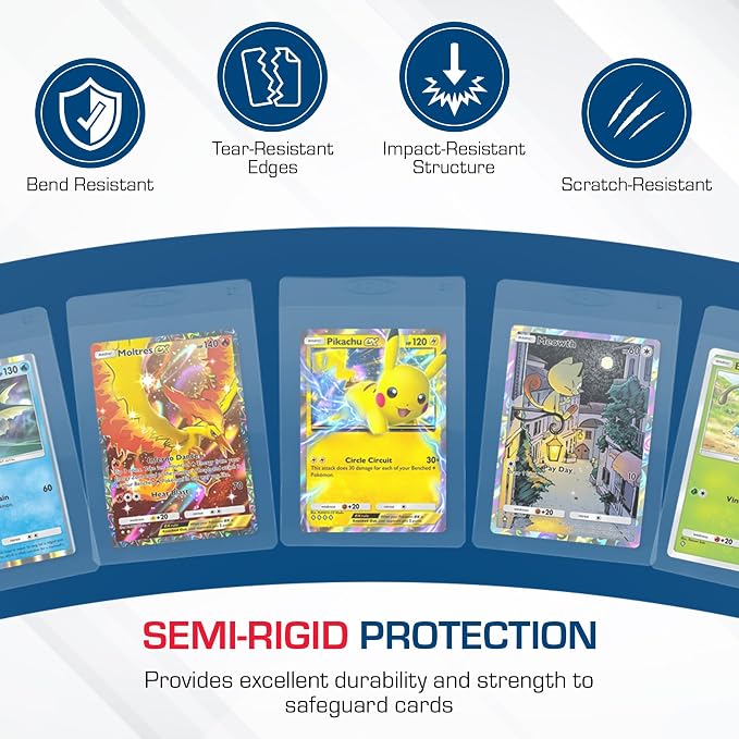 BCW Semi Rigid Card Holder #1 | 200 Pack | Semi Rigid Card Sleeves - Image 4