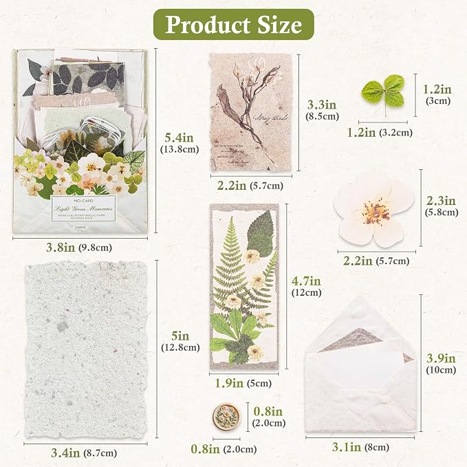 RISYPISY Floral Scrapbook Supplies Kit, Card Making, Art Journal - Image 9