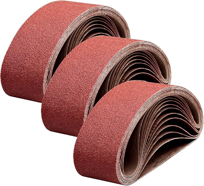 3x18 Inch Sanding Belts, 8 PCS Each of 40 60 80 Grit,24 Pack Aluminum Oxide Sander Belt Craftman Belt Sandpaper