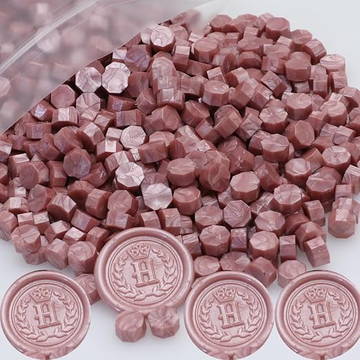 300Pcs Rose Gold Sealing Wax Beads, Vintage Wax Seal Beads - Image 2