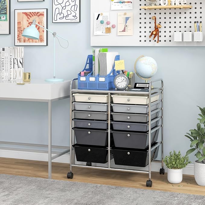 BECOMFORT 12-Drawer Rolling Cart - Image 2