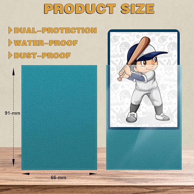 100 Count Matte Card Sleeves for Trading Cards, Standard Size Protective - Image 2