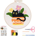 Louise Maelys Cat Plant Pattern Embroidery Kit by LouiseMaelys
