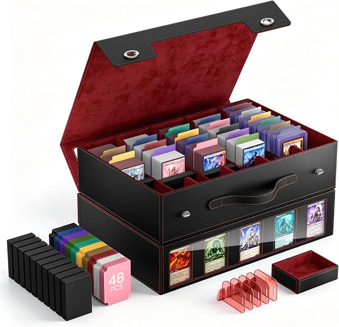 MoKo Trading Card Storage Box for MTG, 3900+Capacity, Top Loaders Organizer Case by MoKo