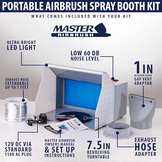 Master Airbrush Portable Airbrush Spray Booth Kit - Image 6