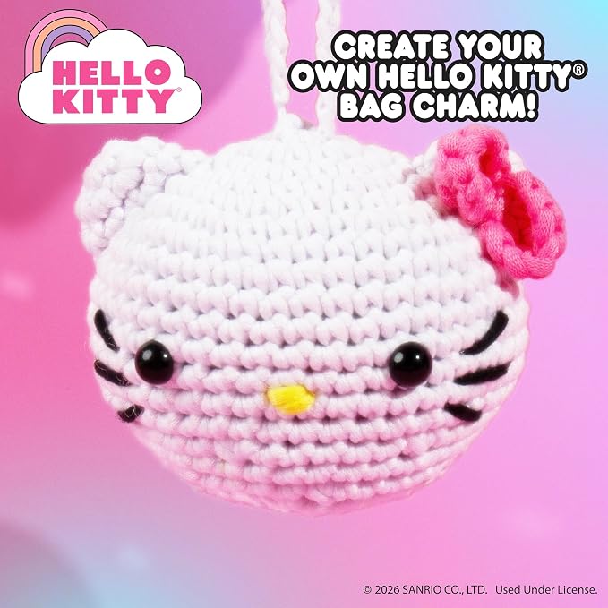 Hello Kitty® and Friends Crochet Kit – Hello Kitty® Bag Charm, Sanrio Crochet - Image 3
