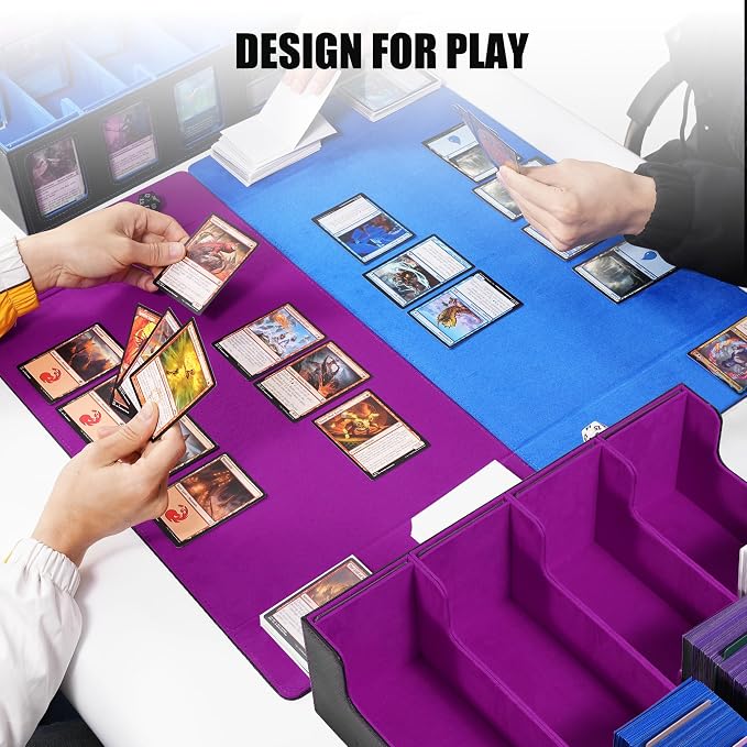 Trading Card Storage Box with Commander Display, 4-Row Deck Case with Removable - Image 6