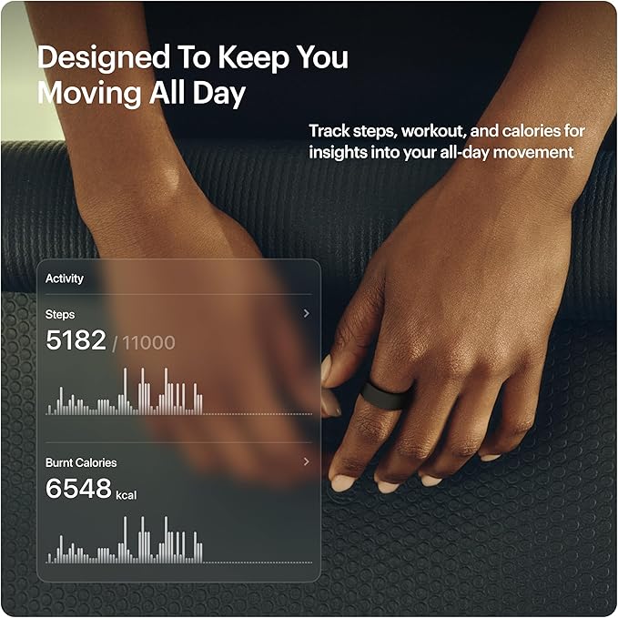 ULTRAHUMAN Ring AIR-Smart Ring Health Tracker, Size First Sizing Kit,Sleep Tracker,Smart Ring for Men/Women,Fitness Tracker (Made in The USA, Matte Grey, 13)