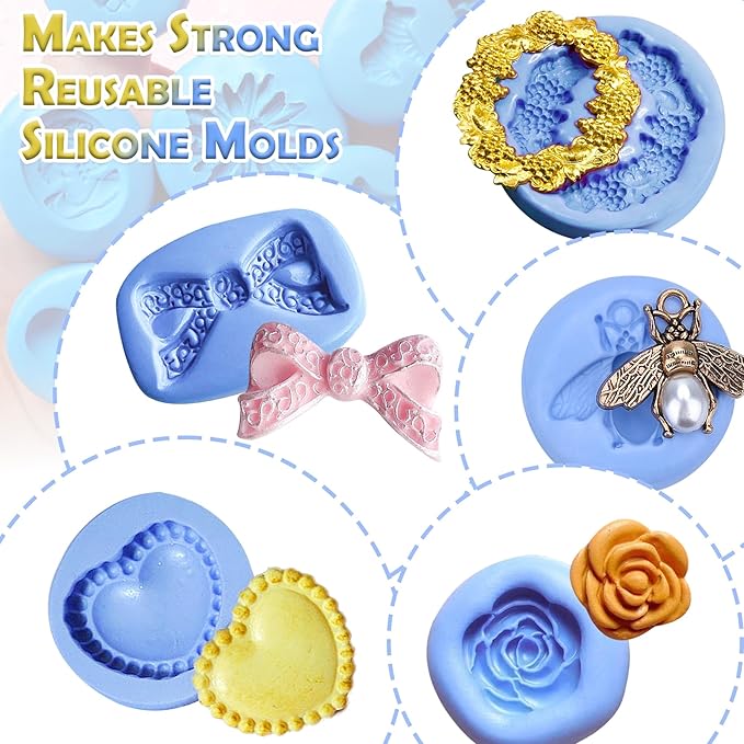 Silicone Putty, 7/8 LB Flexible Silicone Mold Making Kit -1:1 Mixing Ratio | - Image 5
