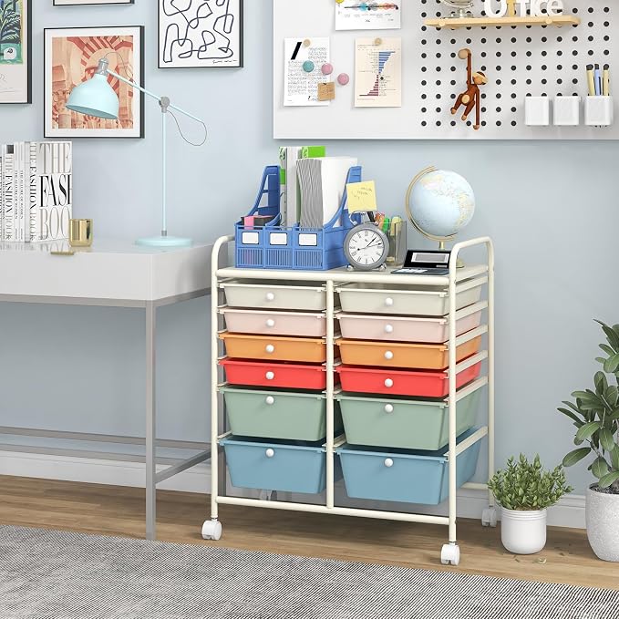 BECOMFORT 12-Drawer Rolling Cart - Image 2